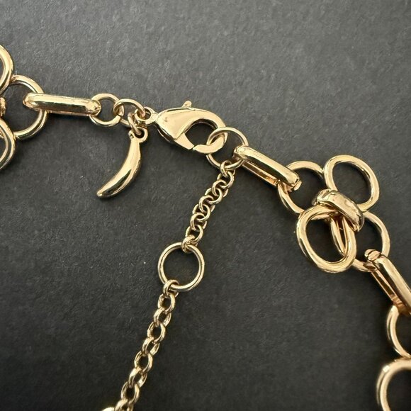 NWOT Banana Republic Multi Circle Statement Necklace Gold Tone Adjustable - Picture 8 of 12